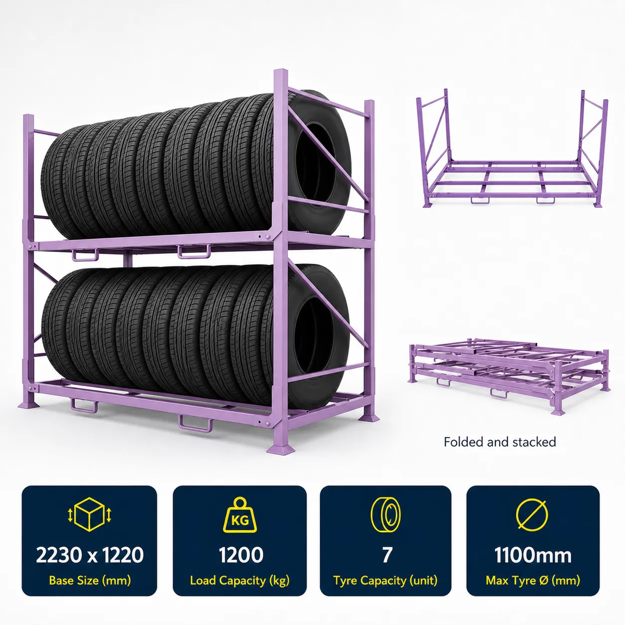 Foldable tyre rack (2)