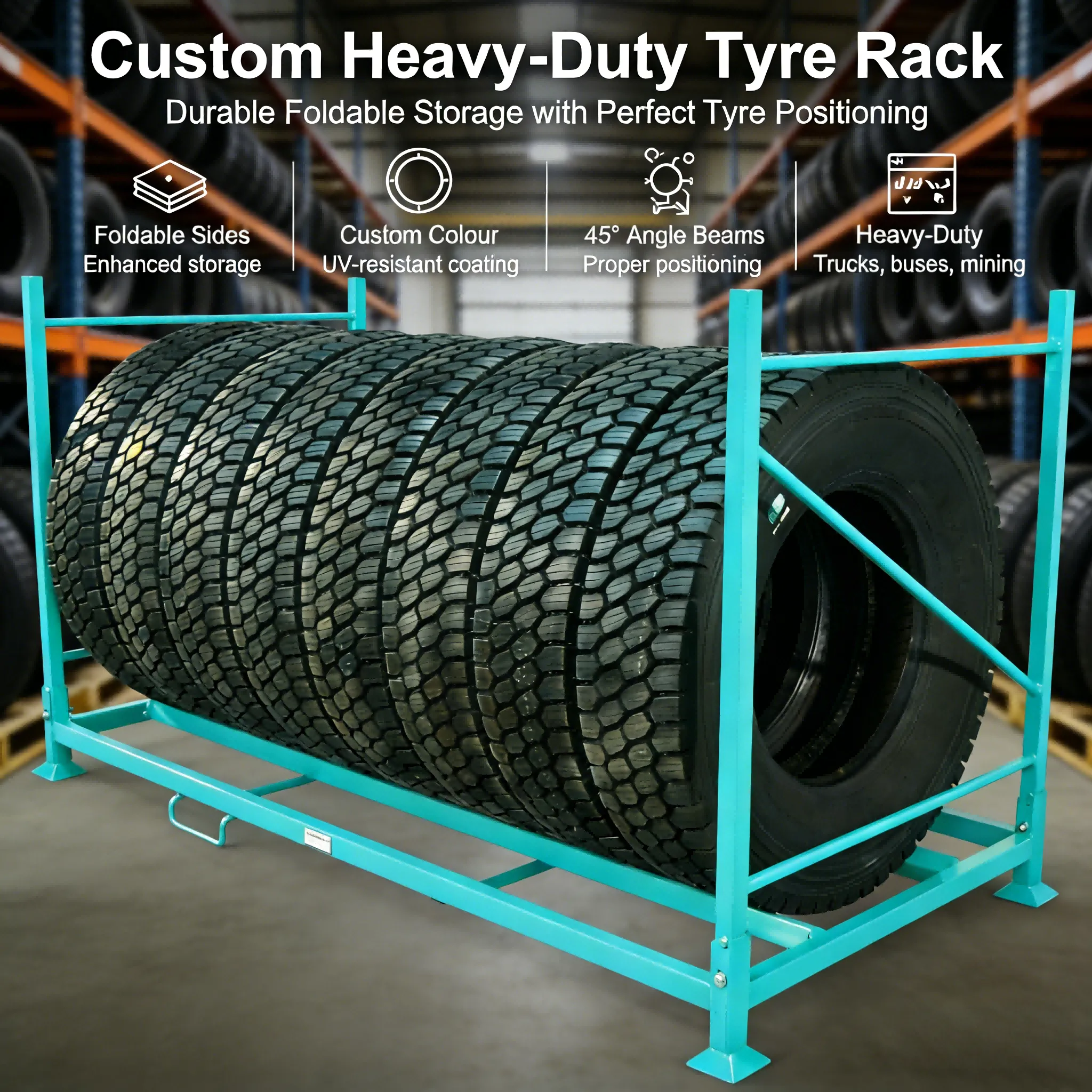 Foldable tyre rack (2)