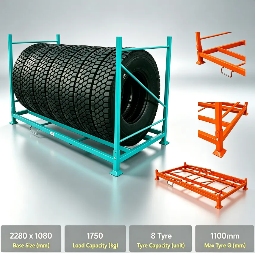 Heavy duty tyre rack
